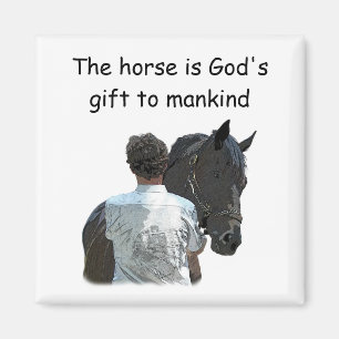 Man Holding Horse Light Magnet