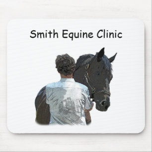 Man Holding Horse Light Mouse Pad