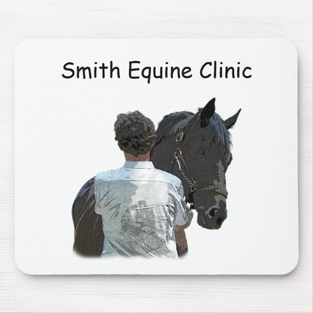 Man Holding Horse Light Mouse Pad (Front)