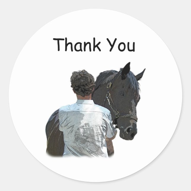 Man Holding Horse Light Stickers (Front)