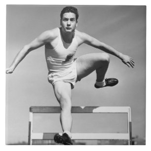 Man Hurdling Tile