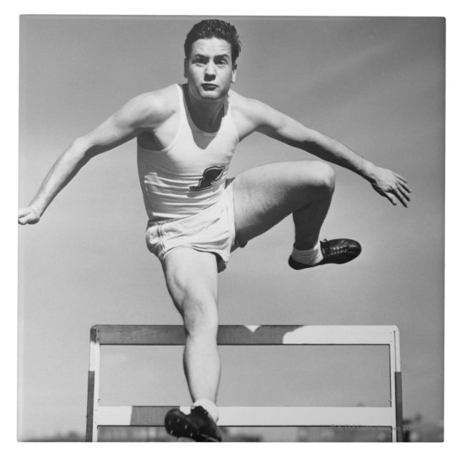 Man Hurdling Tile (Front)