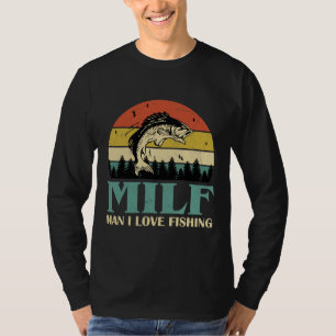 Man I Love Fishing Retro Vintage Sunset Fishing T-Shirt
