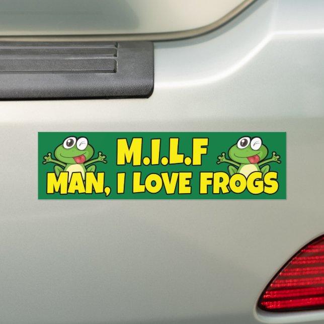 man I love frogs Bumper Sticker (On Car)