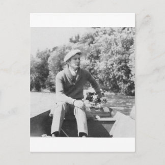Man in Boat Postcard