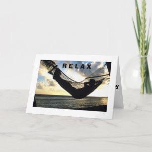 **MAN IN HAMMOCK***-RELAX AND ENJOY YOUR BIRTHDAY CARD