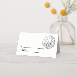 Man in Moon Stars Escort Cards Place Cards