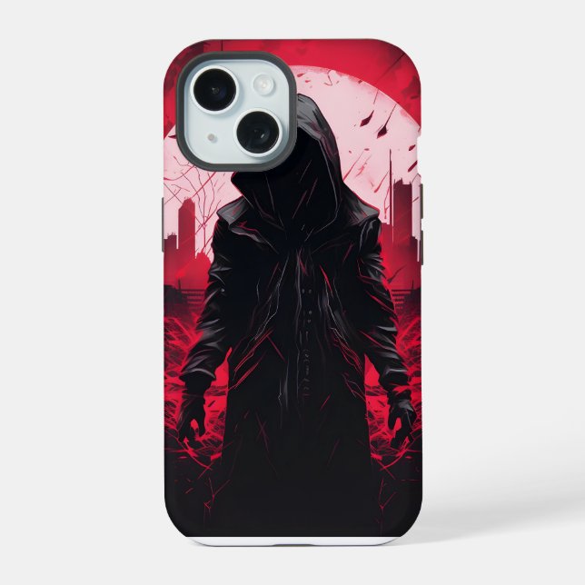 Man in Postapocalyptic World iPhone 15 Case (Back)