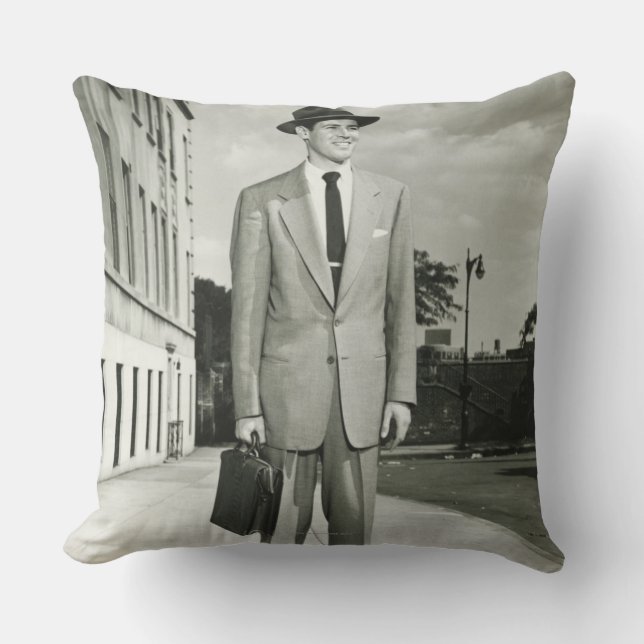 Man in Suit Cushion (Front)
