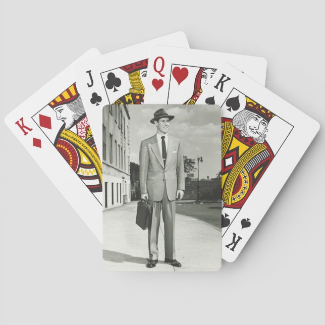 Man in Suit Playing Cards (Back)