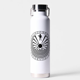 Man in the Maze [black] Water Bottle