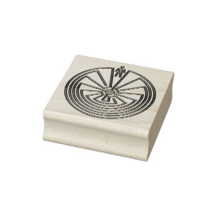 MAN IN THE MAZE gold + your background Rubber Stamp