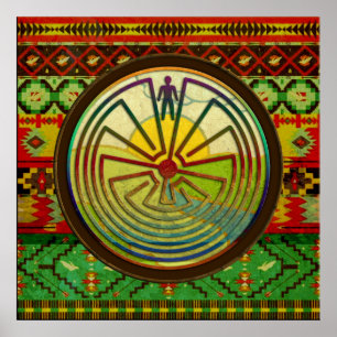 MAN IN THE MAZE landscape + your background Poster