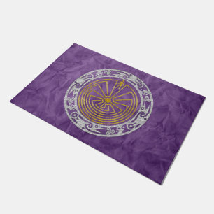 MAN IN THE MAZE ornaments gold silver Doormat