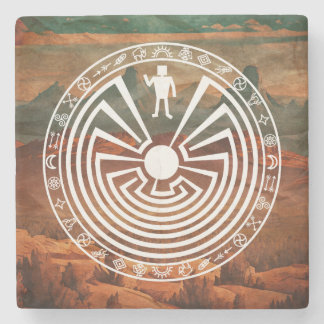 Man in the Maze Stone Coaster