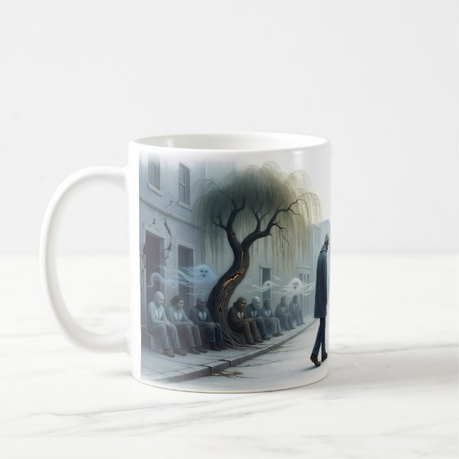Man in the Mirror Inner Change Surreal Mug (Left)