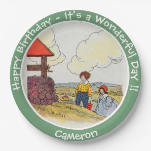 Man in the Moon Mother Goose Birthday Party Items  Paper Plate