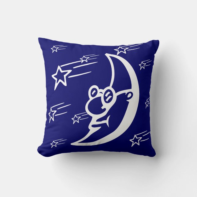 man in the moon with stars pillow (Front)