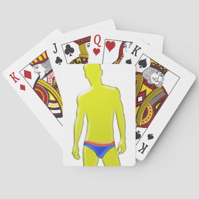 Man in Underwear Playing Cards (Back)