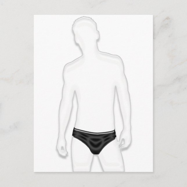 Man in Underwear Postcard (Front)