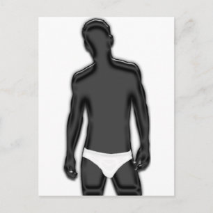 Man in Underwear Postcard