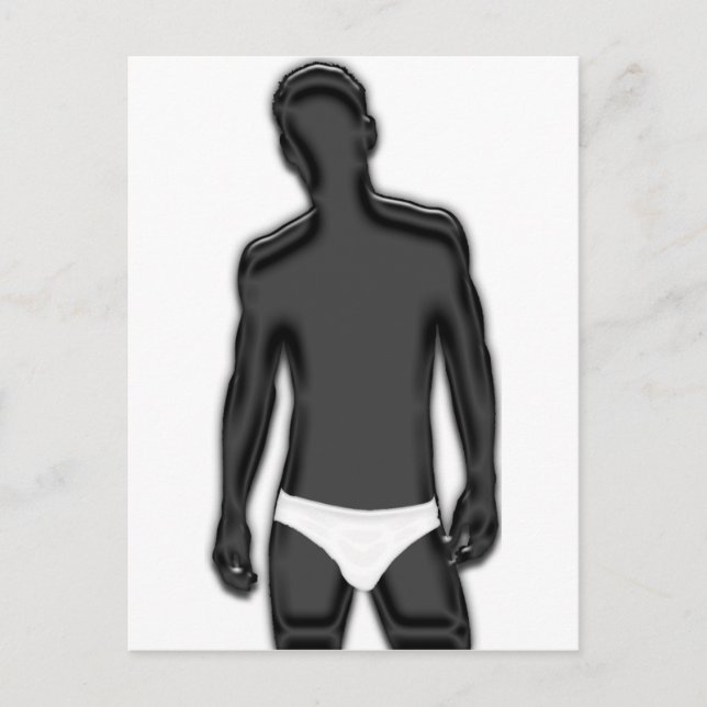 Man in Underwear Postcard (Front)
