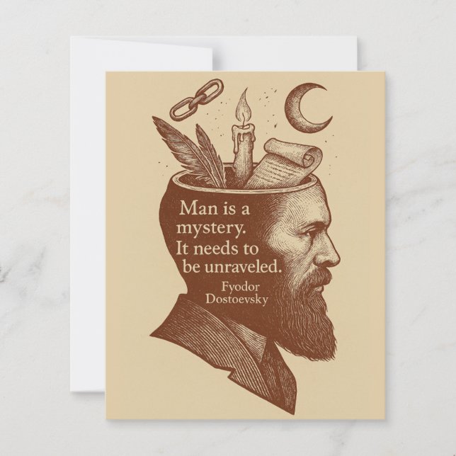 Man is a mystery Dostoevsky quote (Front)