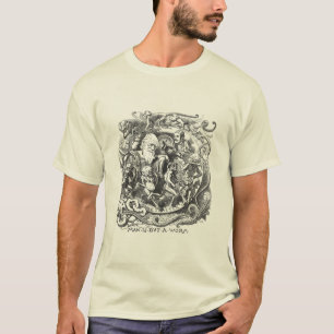 Man is But a Worm  - Darwin Cartoon T-Shirt