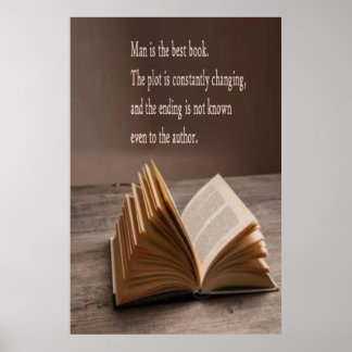 Man is the best book poster