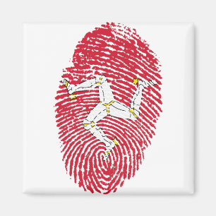 Man Isle Flag Fingerprint Country Pride Magnet