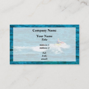 Man Jet Skiing Business Card