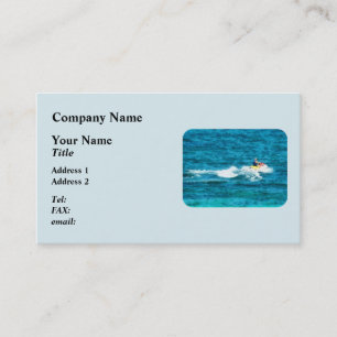 Man Jet Skiing Business Card