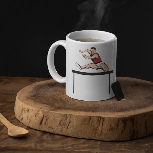 Man Jumping Hurdles Coffee Mug