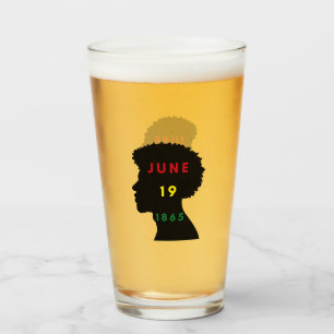 Man Juneteenth Glass