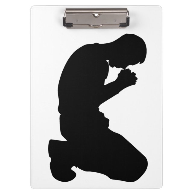 MAN KNEELING IN PRAYER CLIPBOARD (Front)