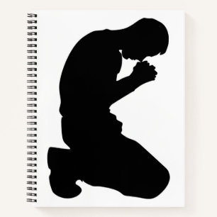 MAN KNEELING IN PRAYER NOTEBOOK