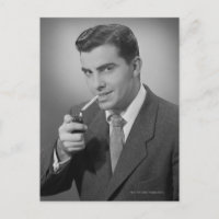 Man Lighting Cigarette