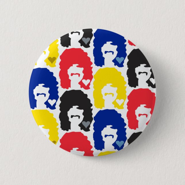 Man Loves 6 Cm Round Badge (Front)