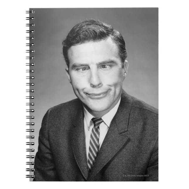 Man Making Face Spiral Notebook (Front)