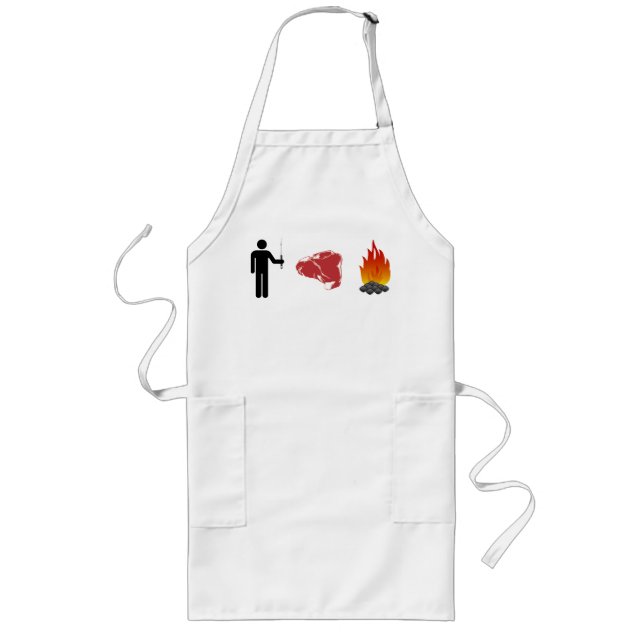 Man. Meat. Fire. Long Apron (Front)