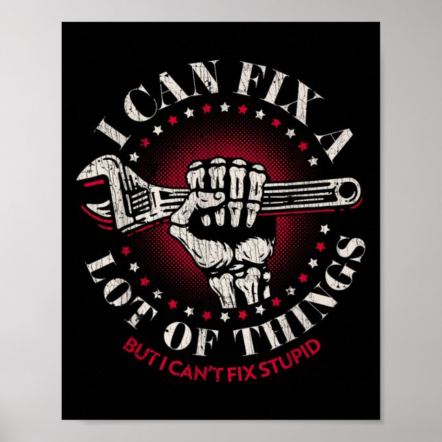 Man Mechanic I Can Fix A Lot Of Things But Can't F Poster (Front)