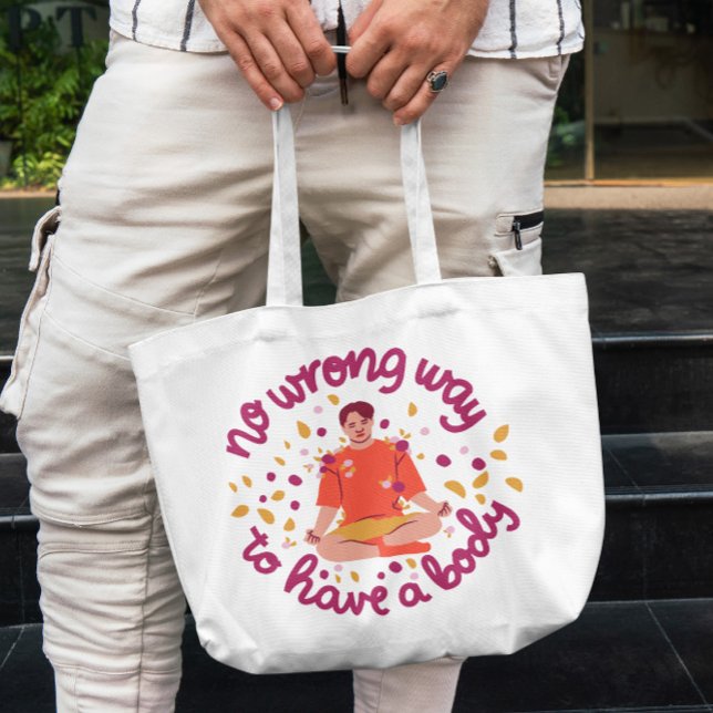 Man Meditating Floral Tote Bag   (Creator Uploaded)