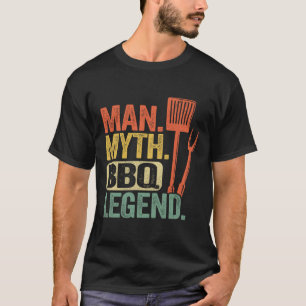 Man Myth Bbq Legend Barbecue Grilling Dad Grillfat T-Shirt