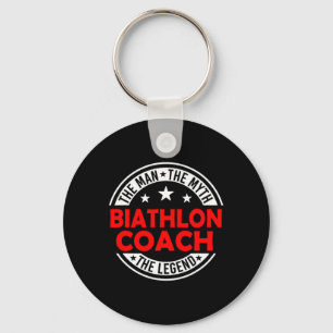 Man Myth Biathlon Coach Legend Funny Biathlon Coac Key Ring