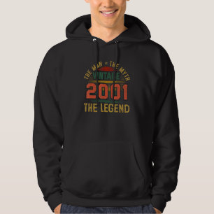 Man Myth Legend 2001 21st Birthday Gift 21 Years O Hoodie
