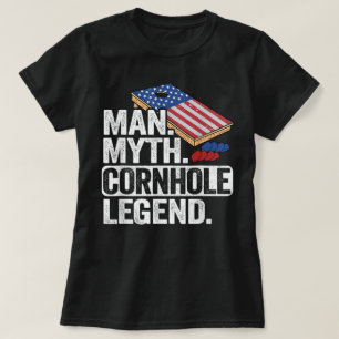 Man Myth Legend Cornhole USA Dad T-Shirt