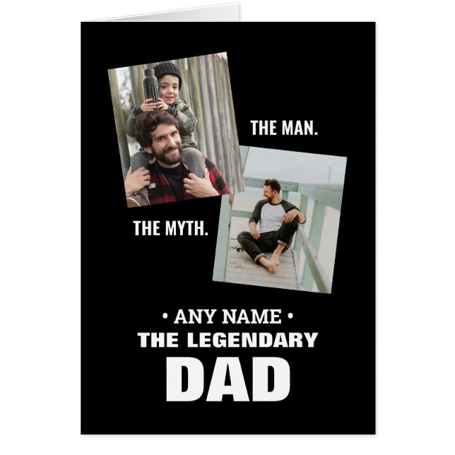 Man Myth Legend Dad Personalised Father's Day Card (Front)