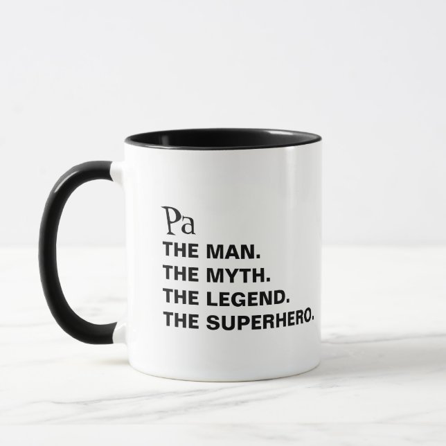 Man Myth Legend Funny Customised Coffee Mug (Left)