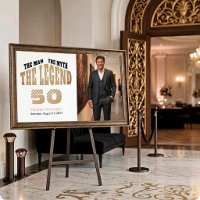 Man Myth Legend Luxury Black Gold 50th Welcome