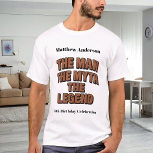 Man myth legend name fun brick wall brithday T-Shirt